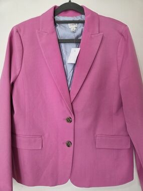 NWT J. Crew Factory Hot Pink Women's Schoolboy Blazer Sz 8